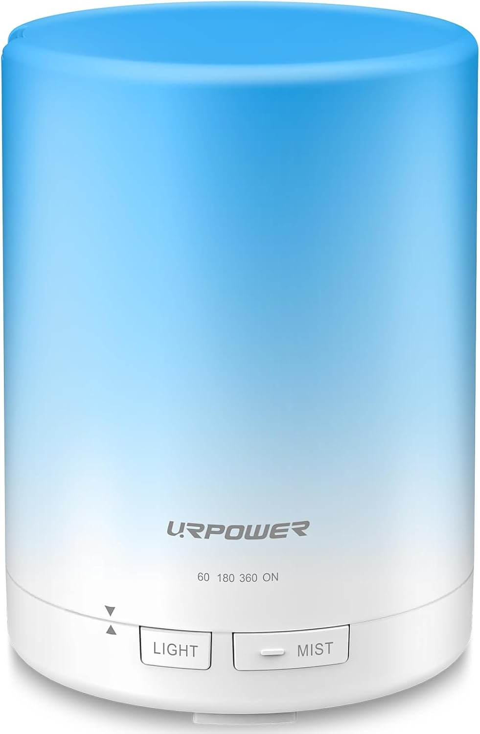 URPOWER 300ml Essential Oil Diffuser: Ultrasonic Aromatherapy Diffuser Quiet Auto Shut-Off, 4 Timer Settings(1H 3H 6H ON) & 7-Color Night Light Humidifier for Yoga Bedroom Living Room Office