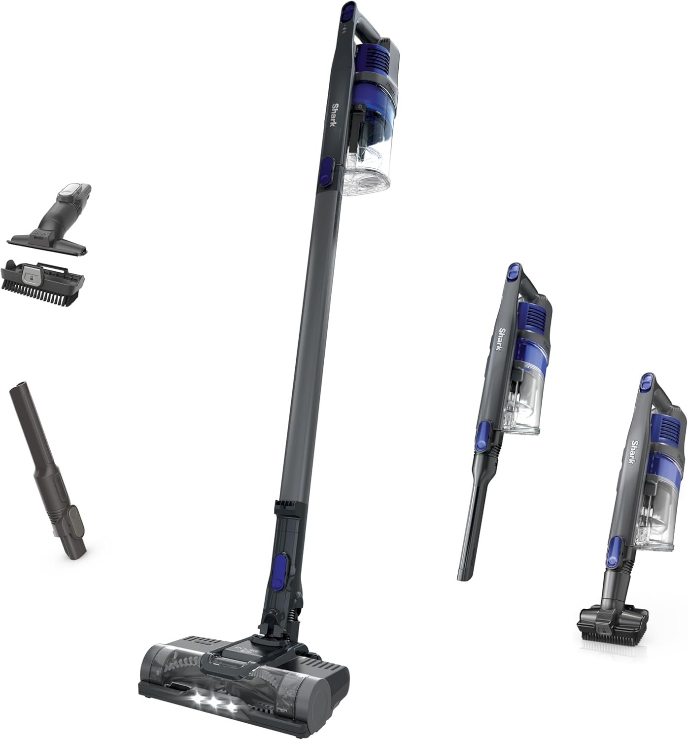 Shark Pet Cordless Stick Vacuum | HyperVelocity Suction, XL Dust Cup, LED Headlights | Removable Handheld with Crevice & Pet Multi-Tool | 40-Min Runtime | Lightweight, Portable | Grey | IX141