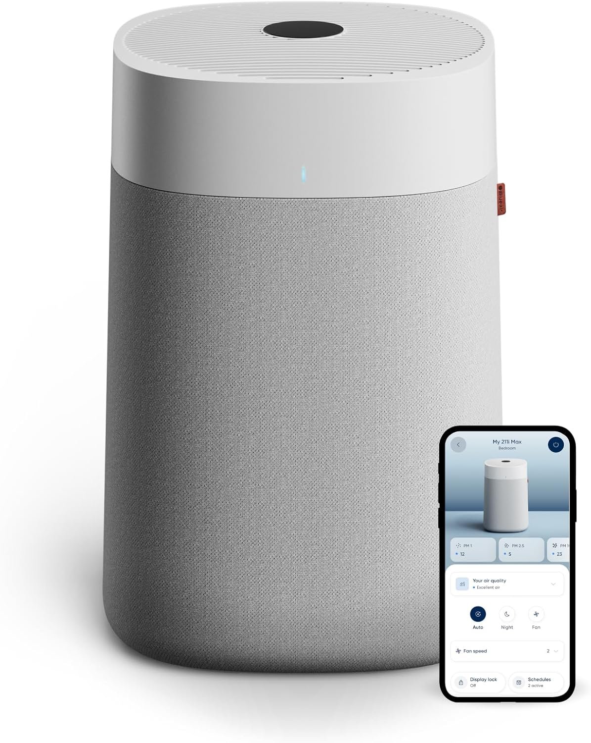 BLUEAIR Blue Pure 211i Max Smart Air Purifier for Large Rooms up to 3,235 Sq Ft, HEPASilent Air Cleaner for Pets, Allergies, Smoke & Dust, WiFi Air Purifier with Auto Mode, Quiet Air Purifier for Home