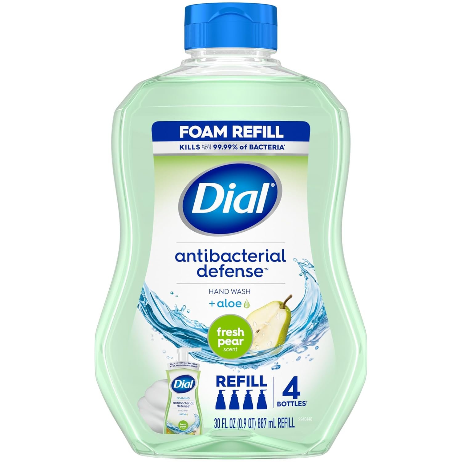 Dial Complete Antibacterial Foaming Hand Soap Refill, Fresh Pear, 30oz