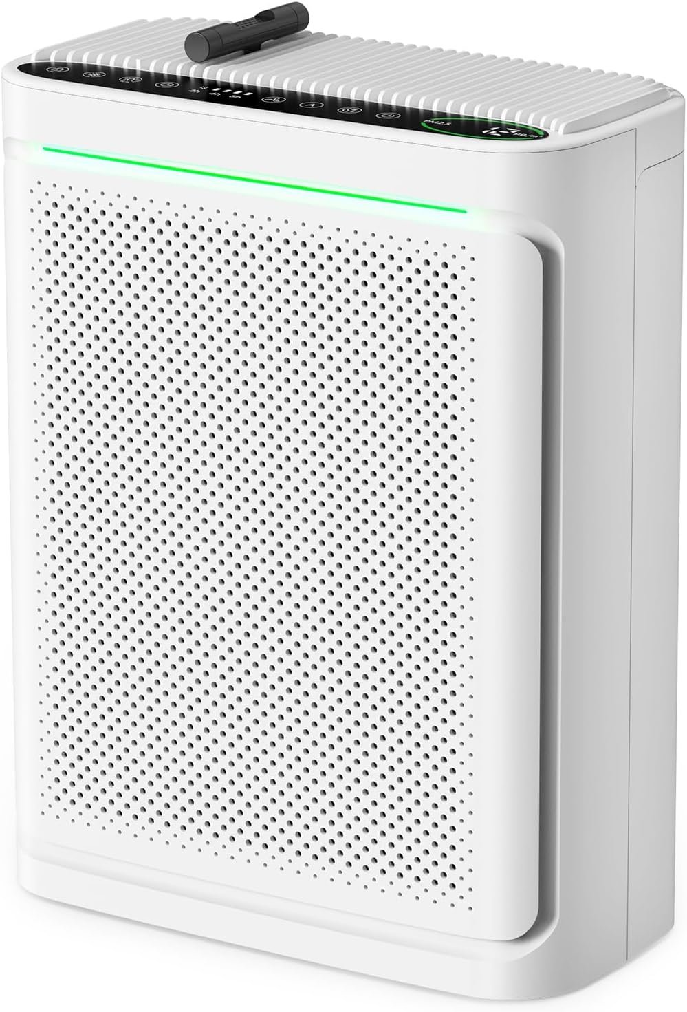 VOOPNU Air Purifiers For Home With Air Quality Display Cover Area Up to 2152 Sq.Ft Equipped with True H13 Washable Filter Air Cleaner with Fragrance Sponge for Bedroom Dorm Room, DH-JHD08(White)