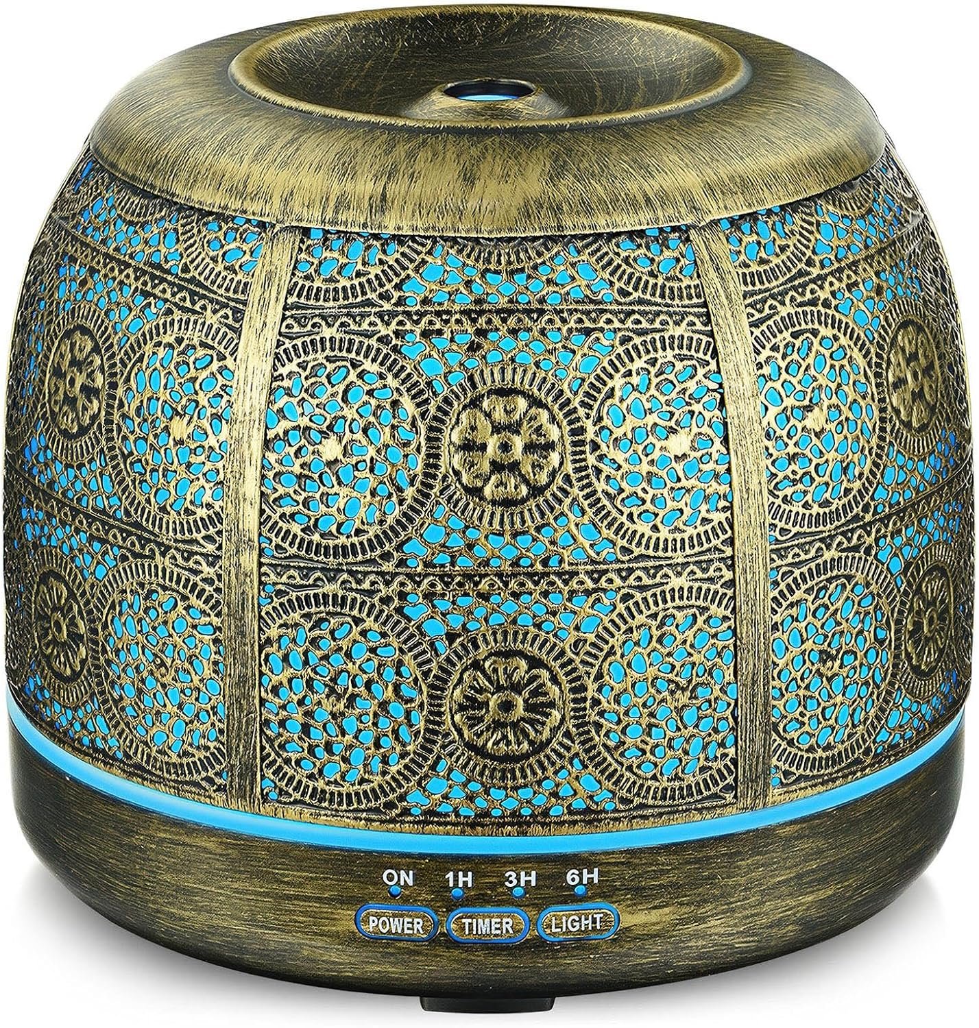 ARVIDSSON Essential Oil Diffuser 500ml, Aromatherapy Diffuser for Home, Ultrasonic Diffusers for Essential Oils, Metal Oil Diffuser with 7 Color LED Lights, Mist Timer and Auto Shut-Off Function