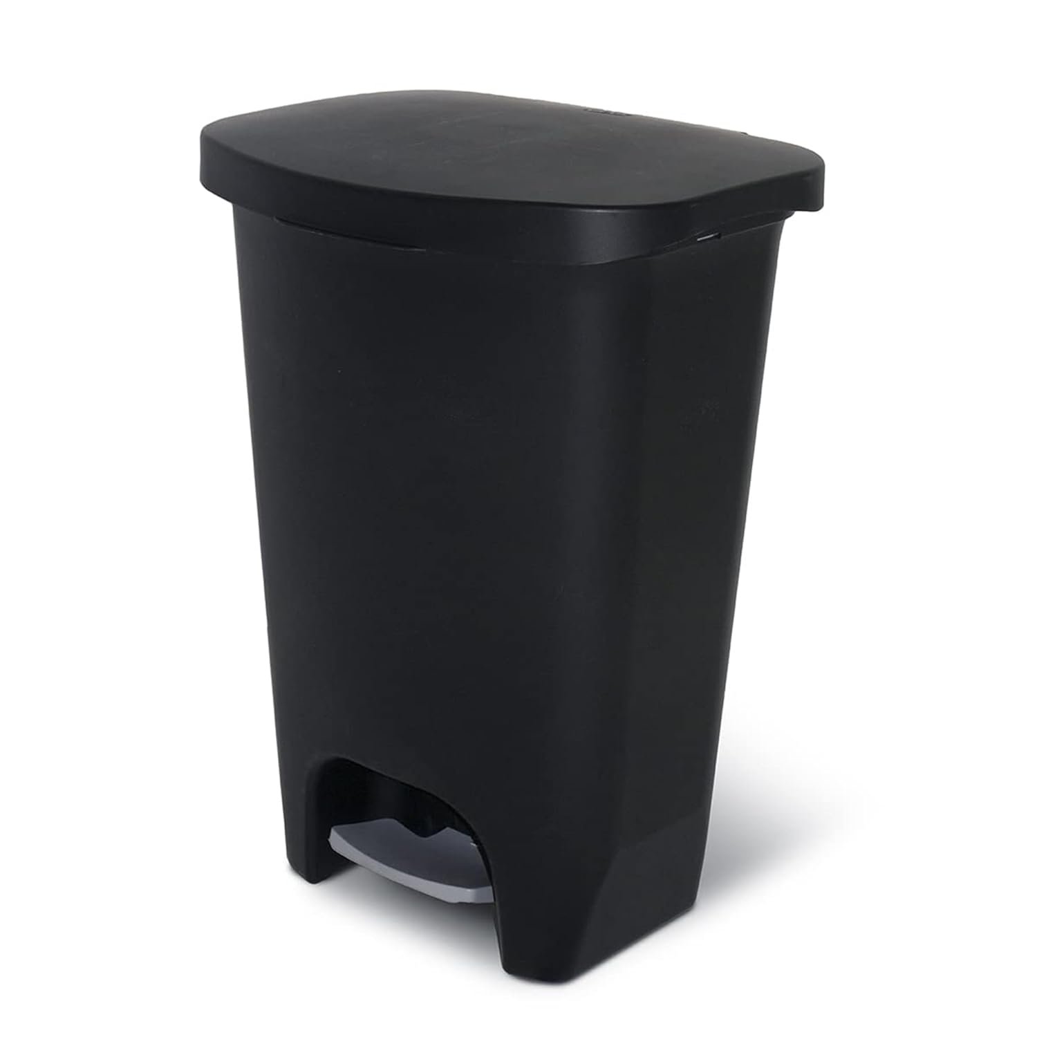 Glad Kitchen Trash Can with Lid, Foot Pedal and Garbage Bag Rings, 13 Gal, Black