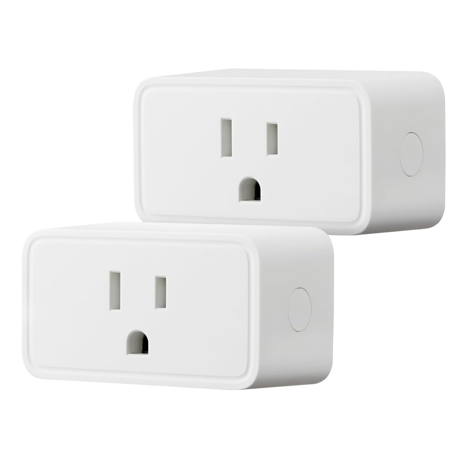 Amazon Basics Smart Plug with Timer Function, Voice Control, WiFi Outlet, Works with Alexa Only, Schedule, APP Control, 2.4 GHz Wi-Fi, No Hub Required, 2-Pack, White