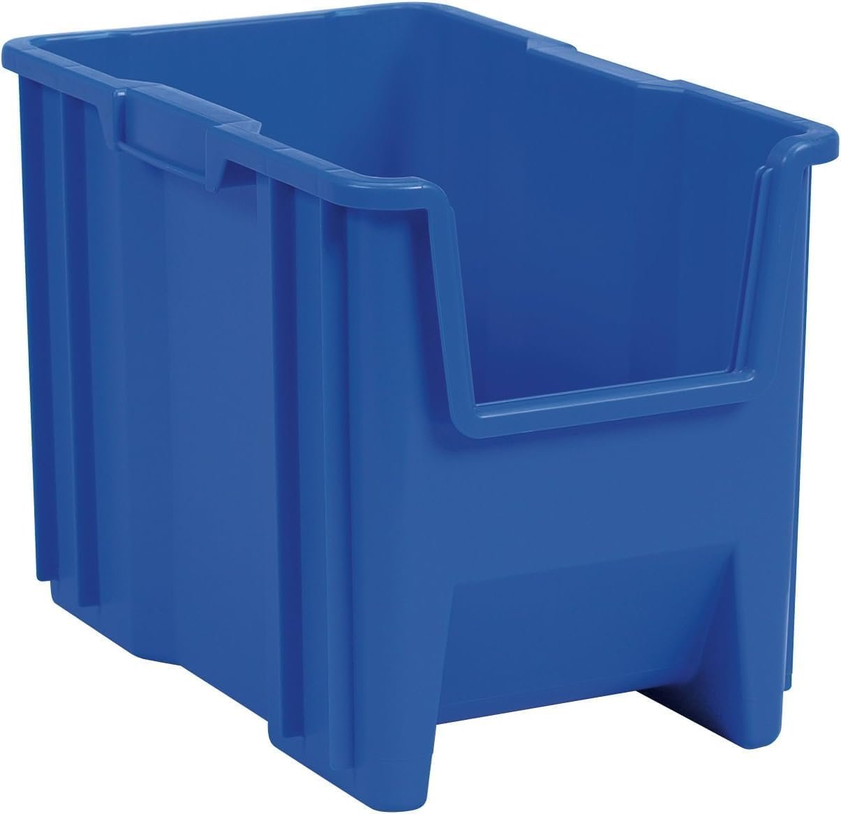 Akro-Mils 13014 Stak-N-Store Stackable Storage Bins, Heavy Duty Garage Storage Containers, Open Front Plastic Organizer for Tools, Shelves, Closet Organizer, 17-/12″ x 11″ x 12-1/2″, Blue, 4-Pack
