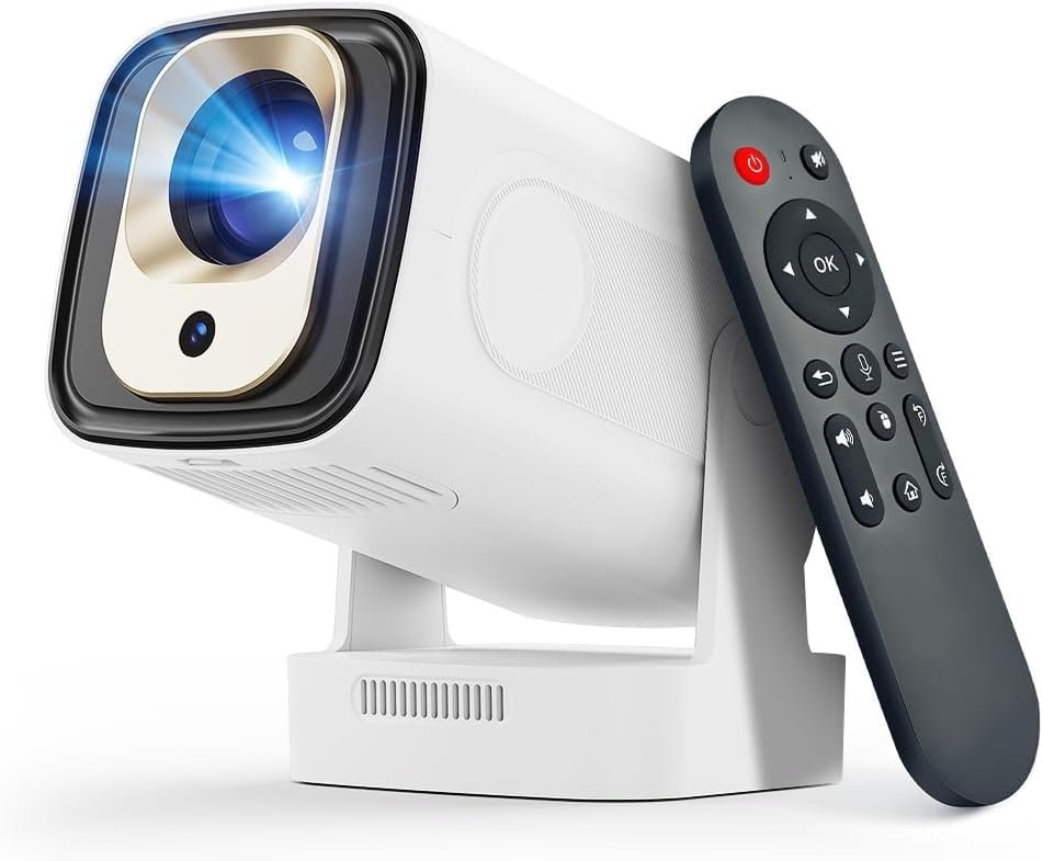 【Auto Focus&1080P】Magcubic Mini Smart Projector with 4K Support, Portable Projector with Wifi 6 and Bluetooth 5.4, 5W Speaker, Built in Apps, Voice Control, Outdoor Movie Projector
