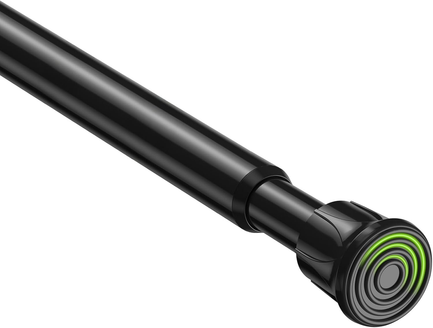 No Drill Curtain Rods Black Tension Rod 28 to 48 Inch, Adjustable Spring Tension Rod Curtain Rods No Drilling Curtains Rod for Window, Kitchen, Closet, Doorway