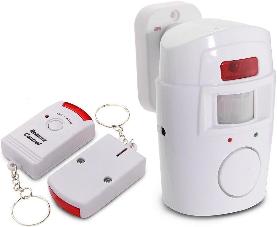 Mengshen Infrared Motion Sensor Alarm – Burglar Alarm with 2 Remote Controls, Suitable for Home/Garages/Shops, H88