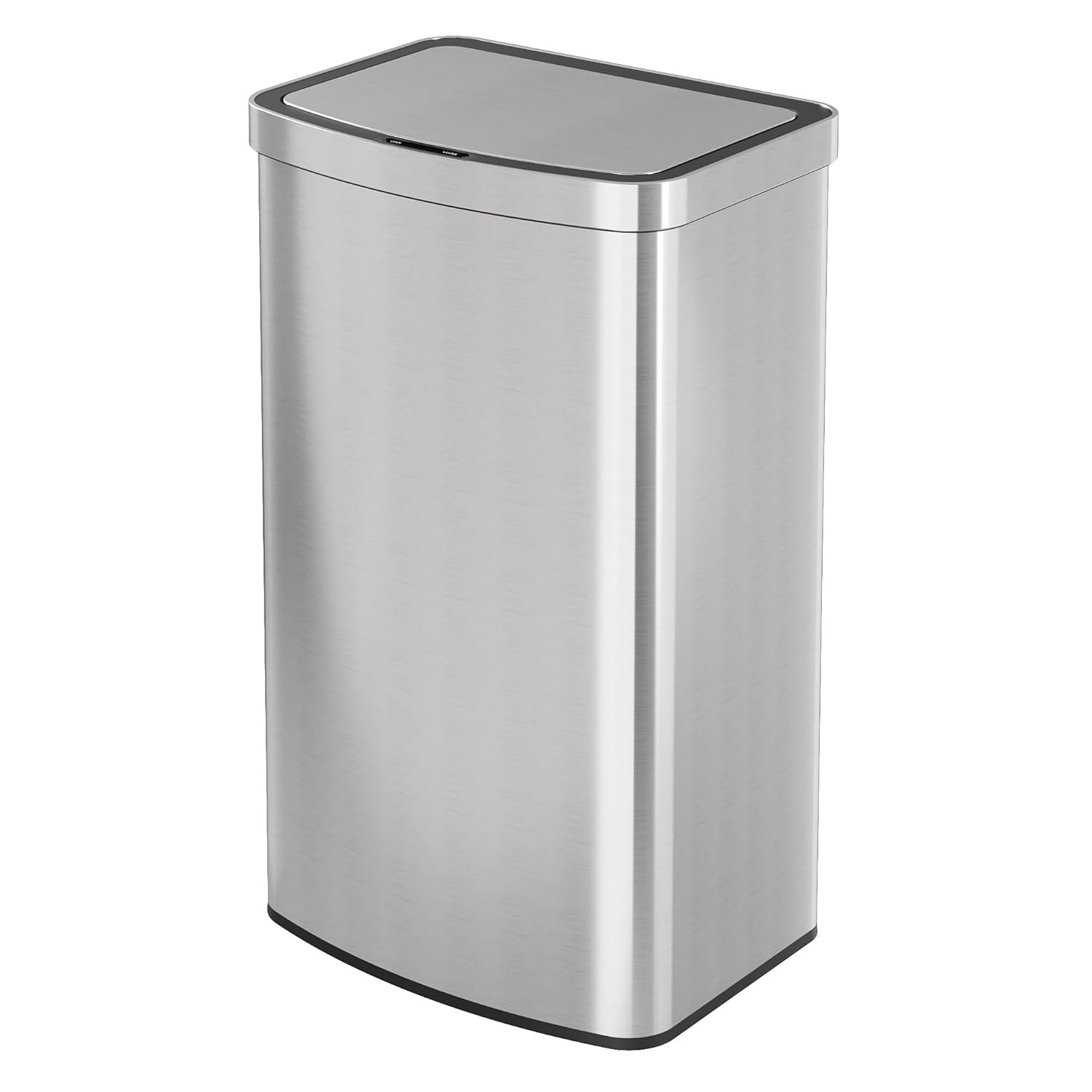 WLIVE 16 Gallon Touchless Motion Sensor Trash Can, 60L Stainless Steel Automatic Kitchen Waste Bin with Soft Close Lid for Home Office, Silver