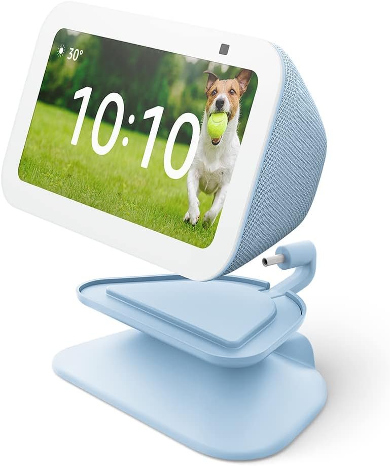 Echo Show 5 (3rd Gen) Adjustable Stand with USB-C Charging Port | Cloud Blue