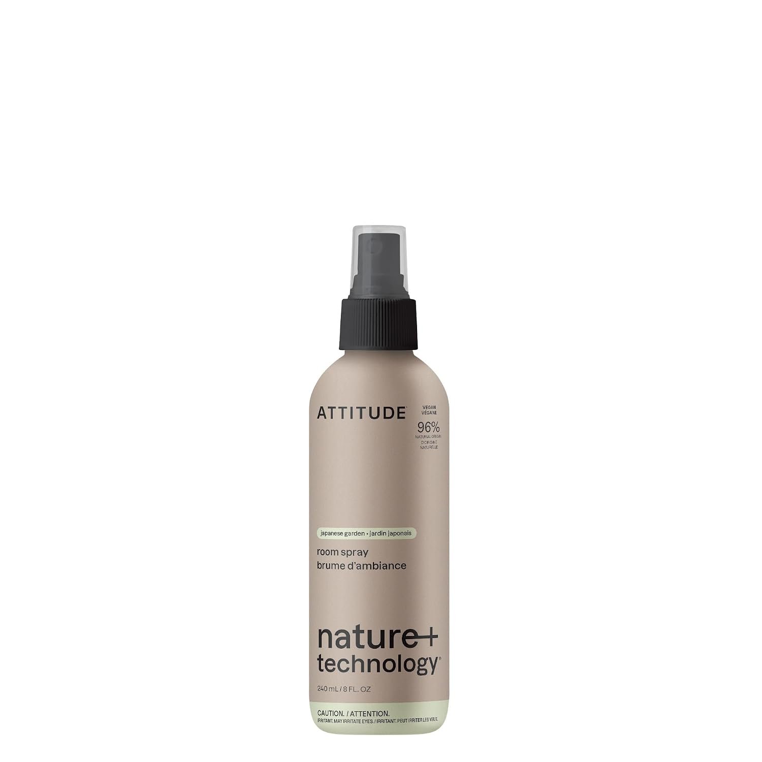 ATTITUDE Scented Room and Air Freshner Spray, for Home and Bathroom, Natural Origin Ingredients, Vegan,Floral and Woody Scent, Japanese Garden, 8 Fl Oz