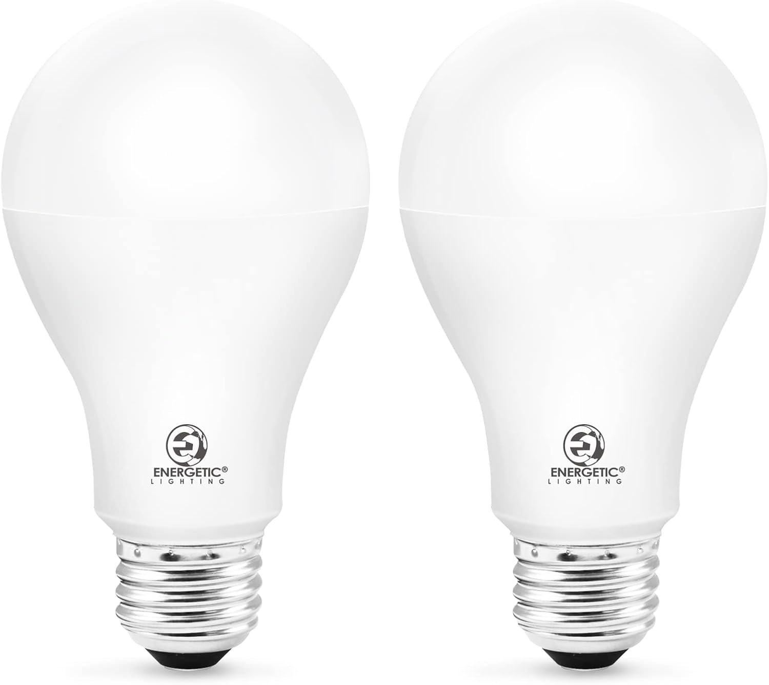 E ENERGETIC LIGHTING 150 Watt Light Bulb, 2600LM Super Bright Light Bulbs, Dimmable A21 LED Bulb, Soft White 2700K, E26 Standard Base, UL Listed, Damp Rated, 2 Pack