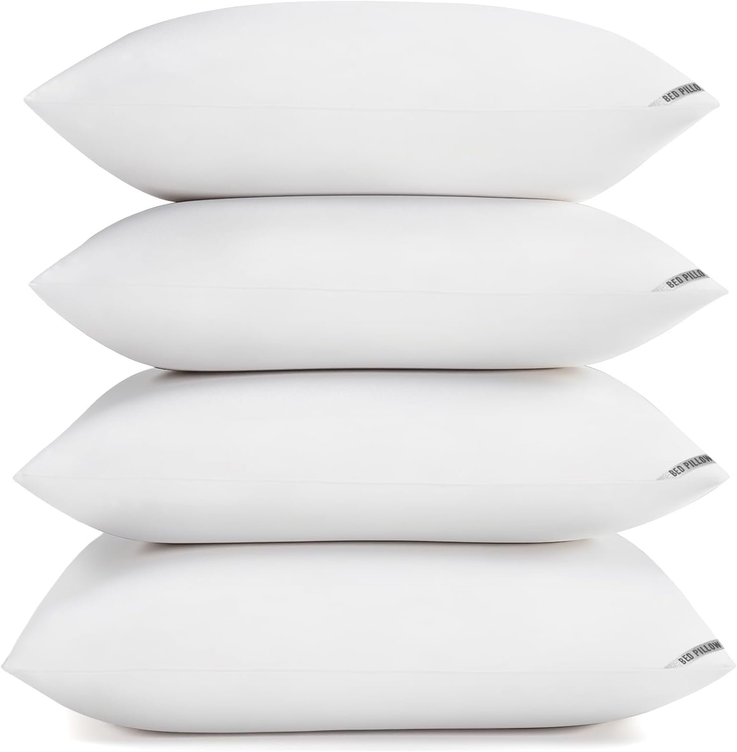 Piwaal Luxury Hotel Pillows for Sleeping 4 Pack,Bed Pillows Standard Size Set of 4,Down Alternative Filling,Pillows for Back,Stomach or Side Sleepers