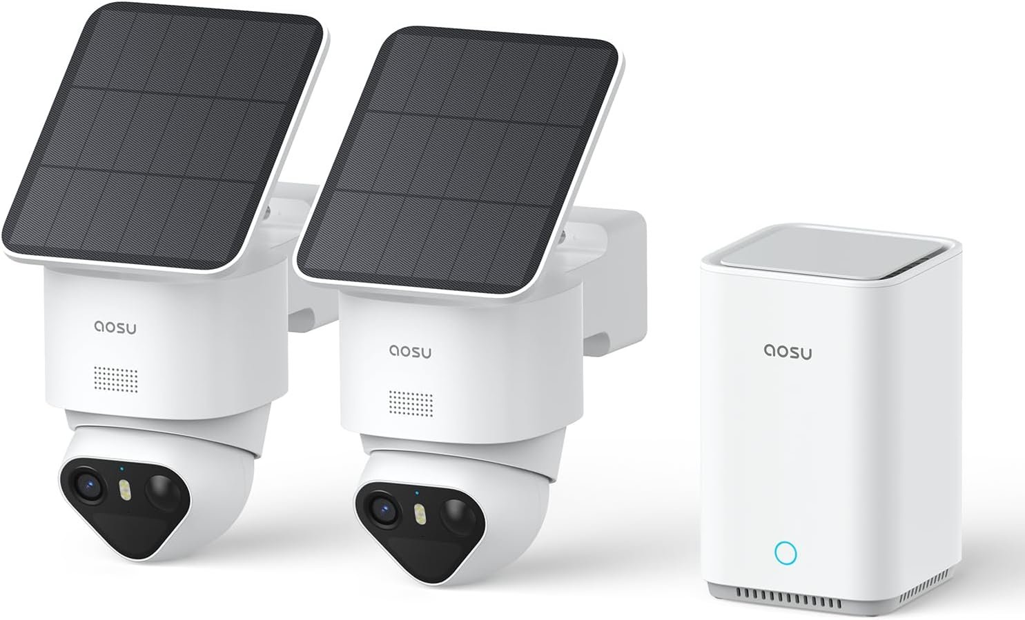 aosu T2 Ultra 4K Security Cameras Wireless Outdoor, 2 Cam Kit, Smart Home Security System with TrueColor Night Vision, AI Recognition & 360° Motion Tracking, Solar Power, Expandable 1TB Local Storage