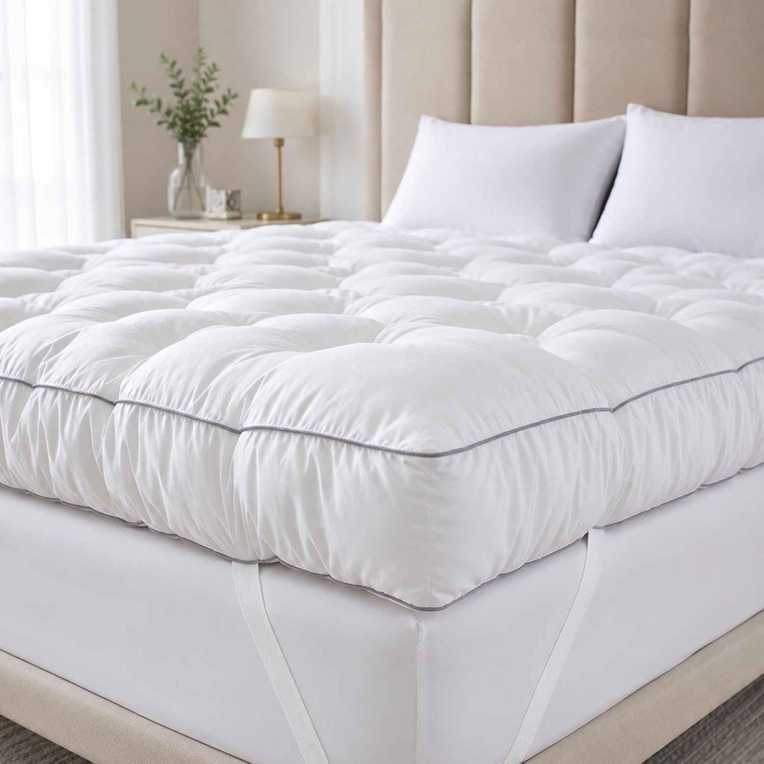 SHOUREN 5 Inch Memory Foam Mattress Topper Full for Back Pain Relief, Extra Thick Gel Memory Foam Bed Topper, Soft Fluffy Supportive Pressure Relief Mattress Pad, 54″x75″