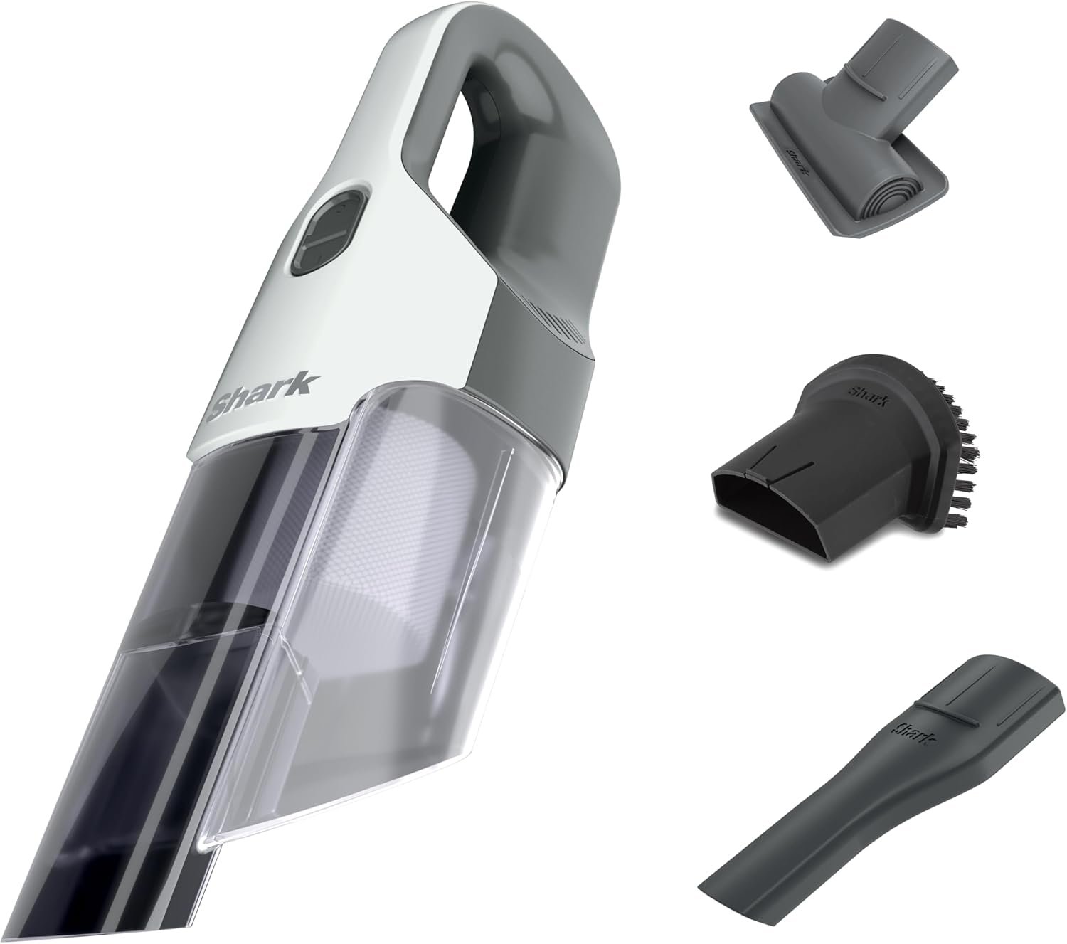 Shark Cyclone PET Handheld Vacuum with, HyperVelocity Suction, Powerful Pet Hair Pickup, Lightweight, XL Dust Cup, Including Upholstery Tool, 8″ Crevice Tool, Scrubbing Brush, Pearl White, AA701