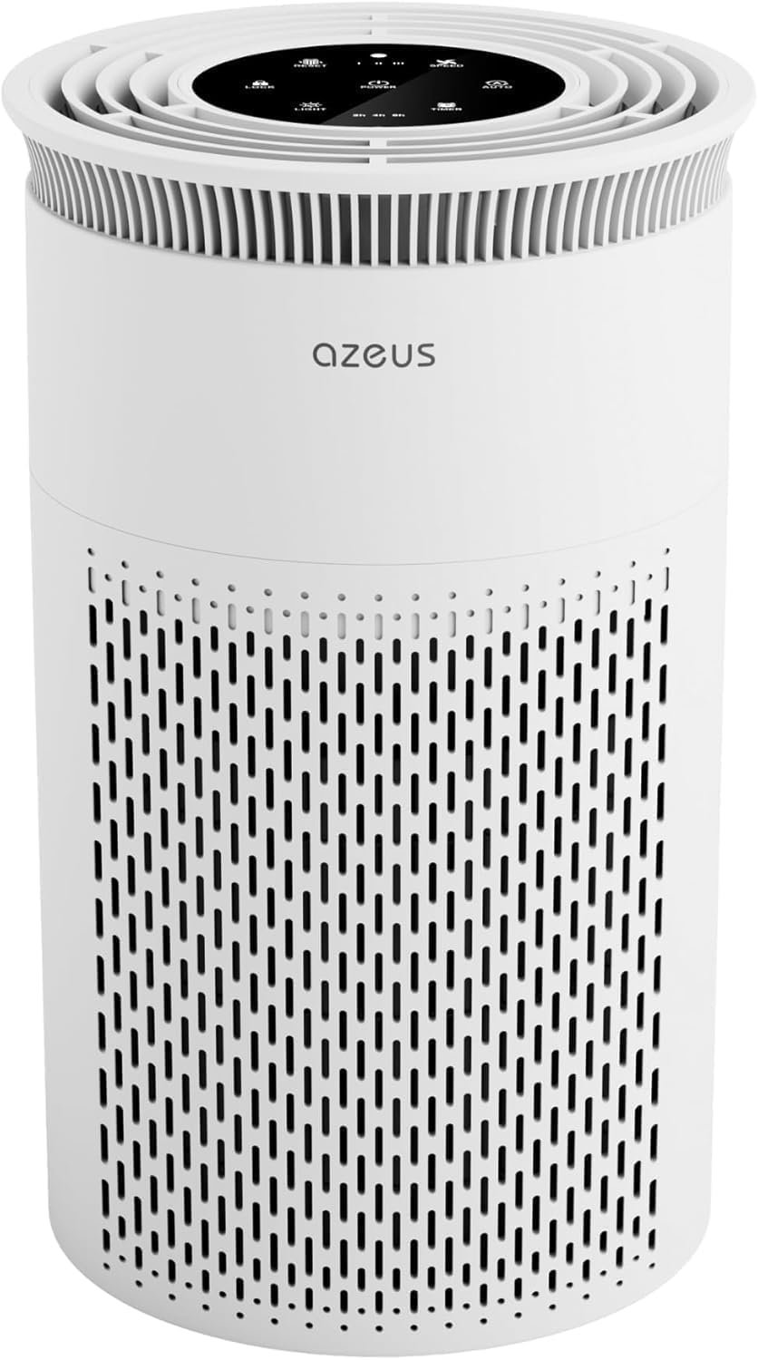 AZEUS Air Purifier for Home Pets Hair Dust in Bedroom Up Top 843 ft² H13 True HEPA Filter, 25db Filtration System Cleaner Odor Eliminators, Ozone Free, Remove 99.97% Dust Smoke VOCs