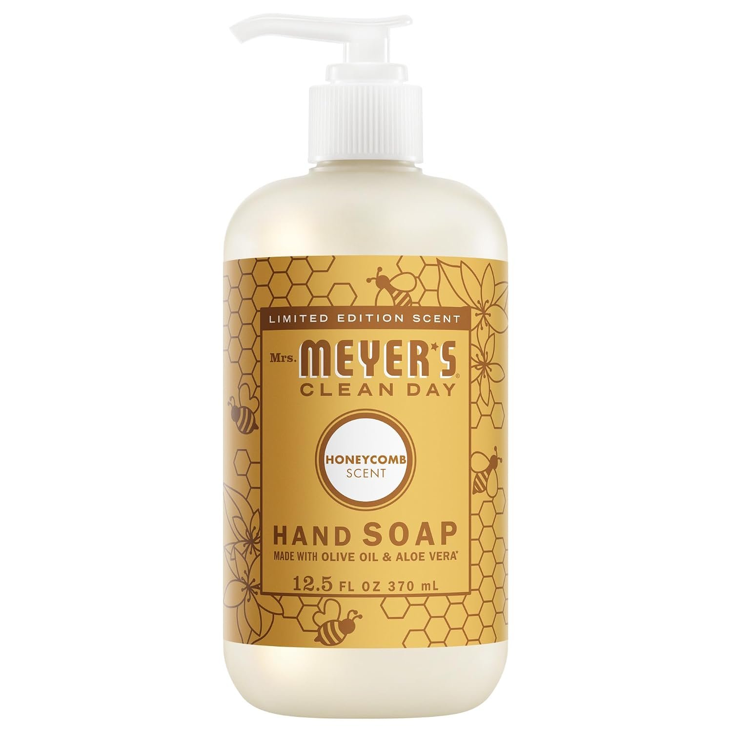MRS. MEYER’S CLEAN DAY Hand Soap, Honeycomb Scent, 12.5 Fl Oz Bottle