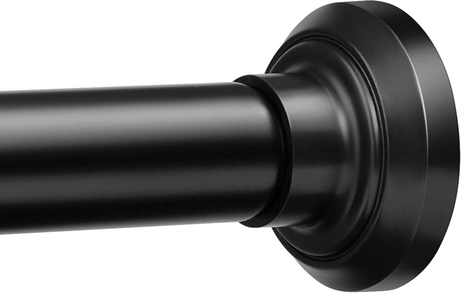ENJOYBASICS Matte Black Shower Curtain Rod 30 to 76 Inches, Stainless Steel Adjustable Spring Tension Rods No Drill for Bathroom, Closet, Window, Room Divider, Never Rust, Non Slip
