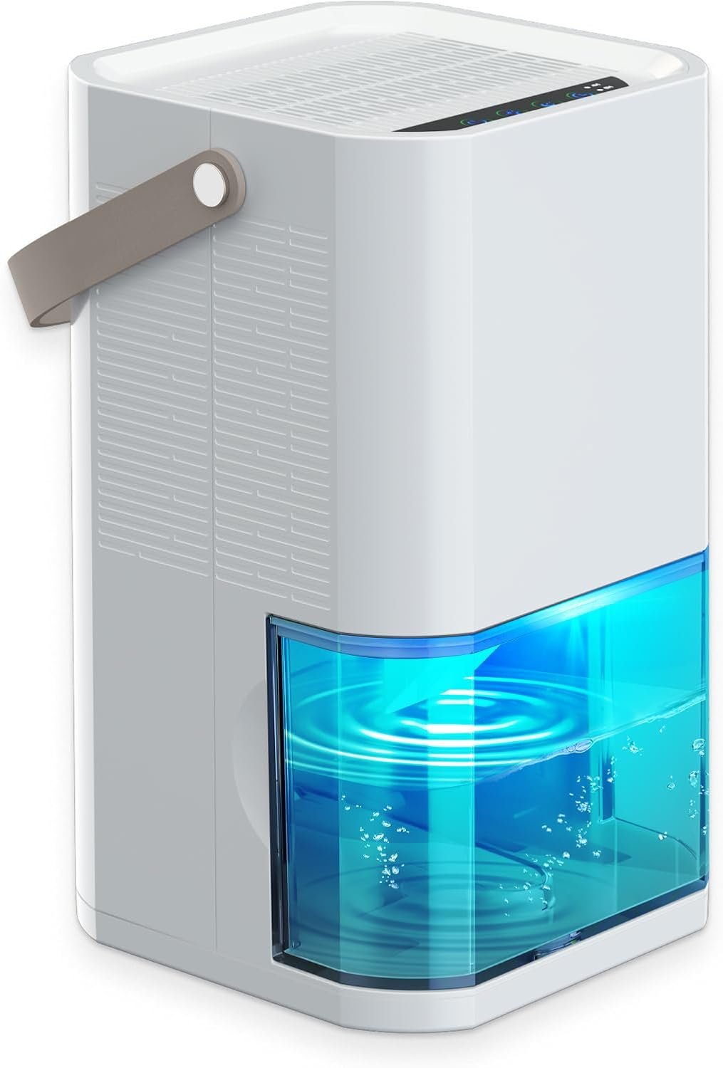 Litever Dehumidifier Dual Core Compact Quiet for Home. Portable, Auto Shut OFF, 57OZ Water Tank. Delay-Off Timer and Ambient Light. Perfect for Small Bedroom Bathroom Basement RV Camper Closet