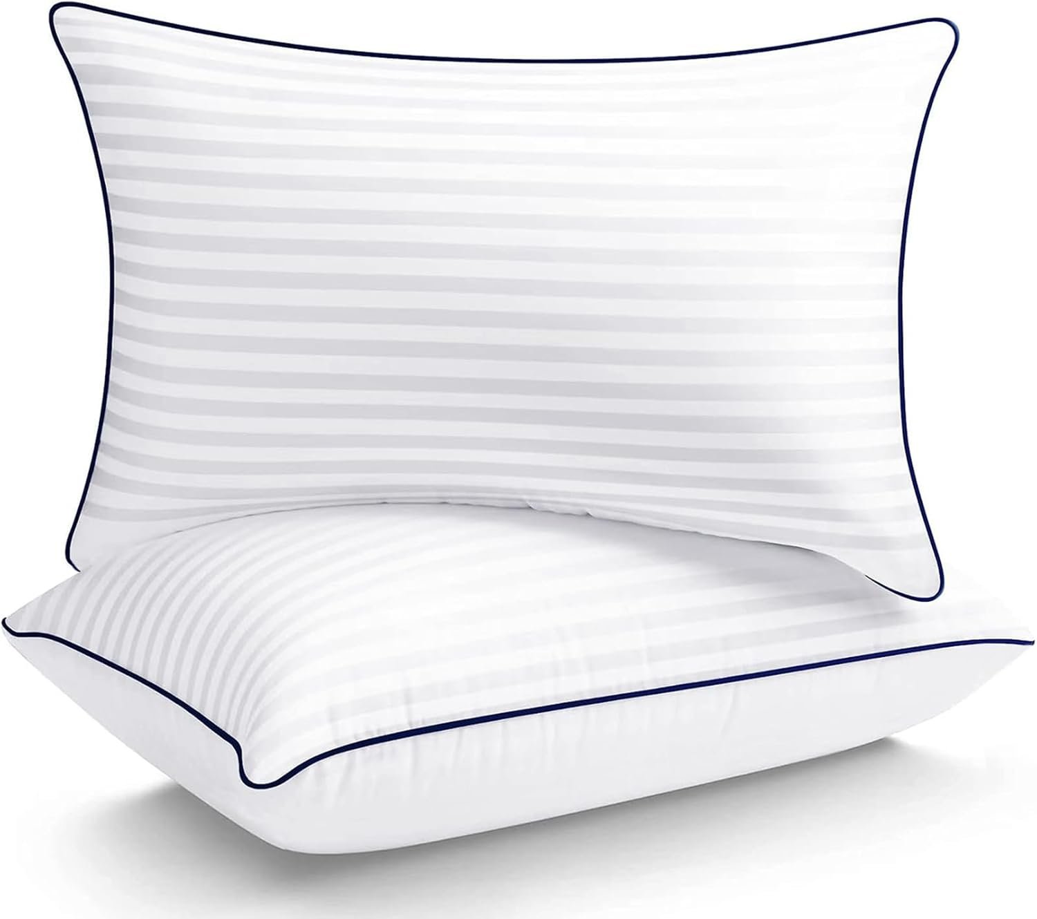SEMZSOM Bed Pillows for Sleeping, Full Standard Size Set of 2 Luxury Hotel Pillows with Premium Soft Down Alternative Filling for Back, Stomach and Side Sleepers