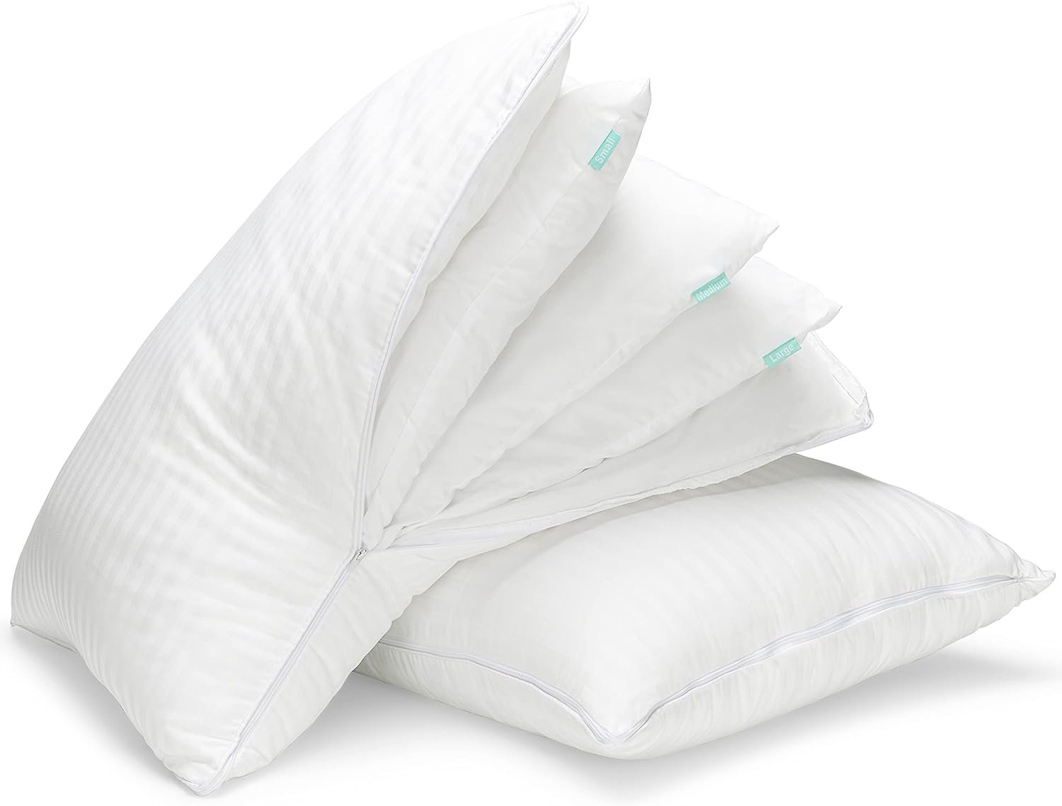 EverSnug Adjustable Layer Luxury Set of 2 Pillows for Side, Front & Back Sleepers, Cooling Hotel Pillows with 3 Layers, Down Alternative Pillow (Standard/Queen)