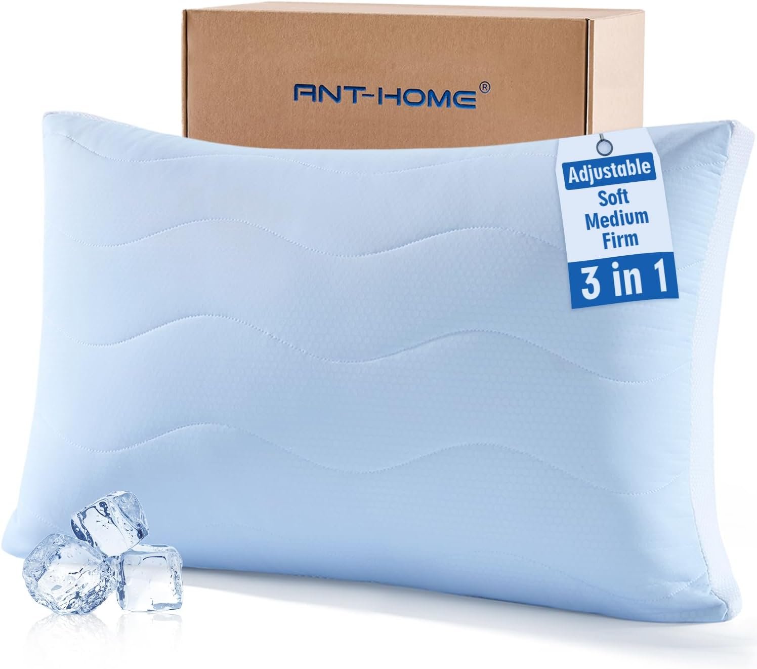Adjustable Firm Pillow for Side Sleepers,Standard Size Adjust Cooling Bed Pillows for Back,Stomach,Hot Sleepers,Luxury Pillows for Sleeping Set of 1
