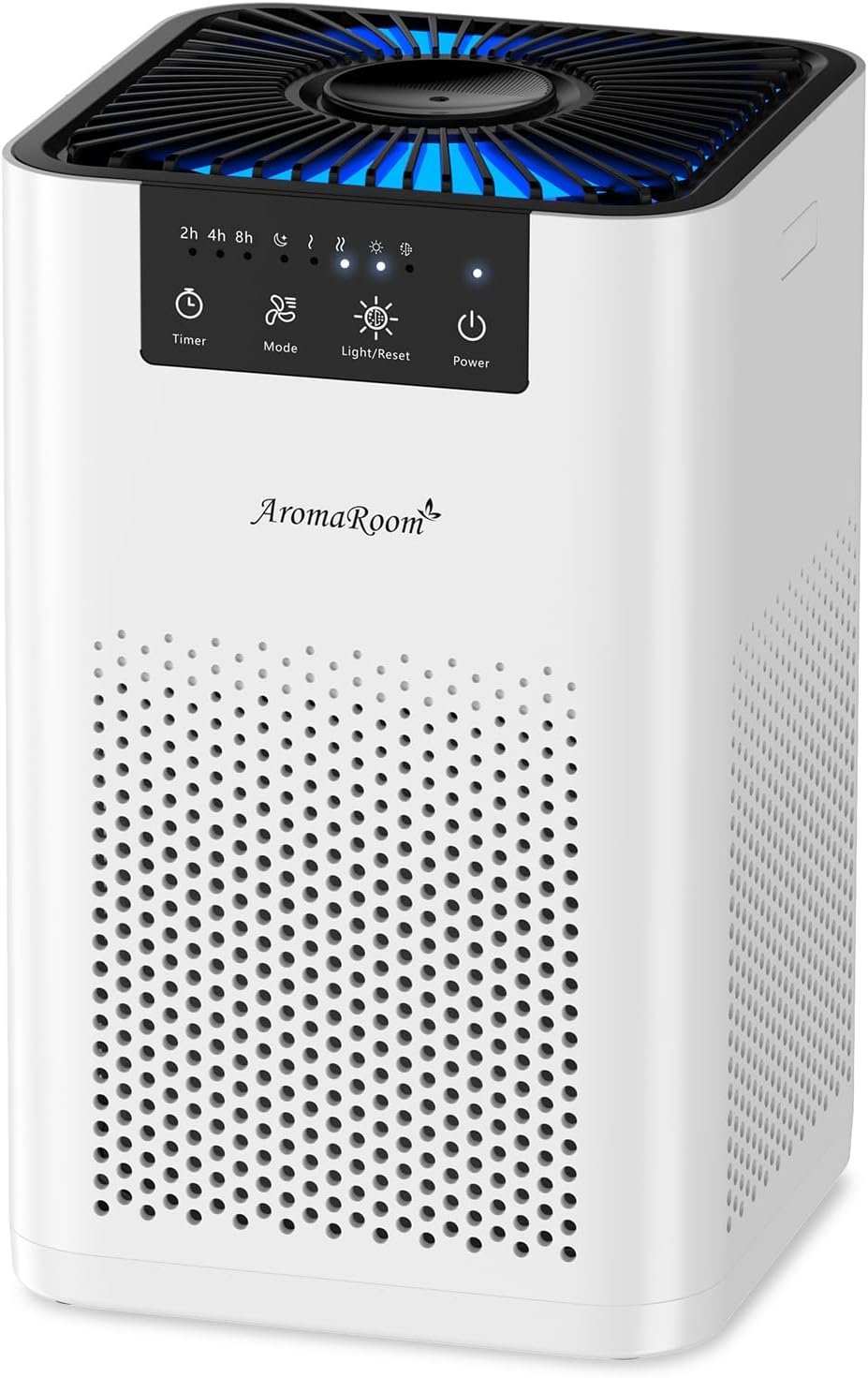 AromaRoom Air Purifiers for Bedroom with 3-in-1 HEPA Filter, Air Purifiers for Home Pet Pee Smell with Aromatherapy, Quiet 360° Airflow Air Cleaner for Office, Dorm, Apartment, Kitchen, AP102 White