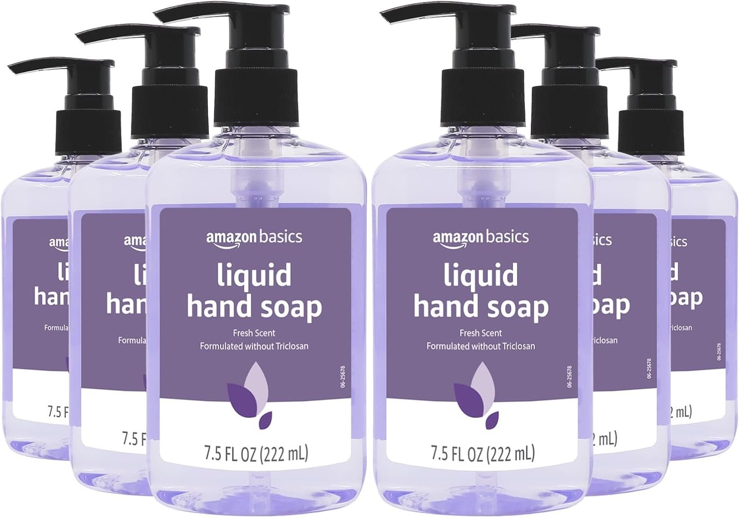 Amazon Basics Original Fresh Liquid Hand Soap with Moisturizers, 7.5 Fl Oz (Pack of 6)