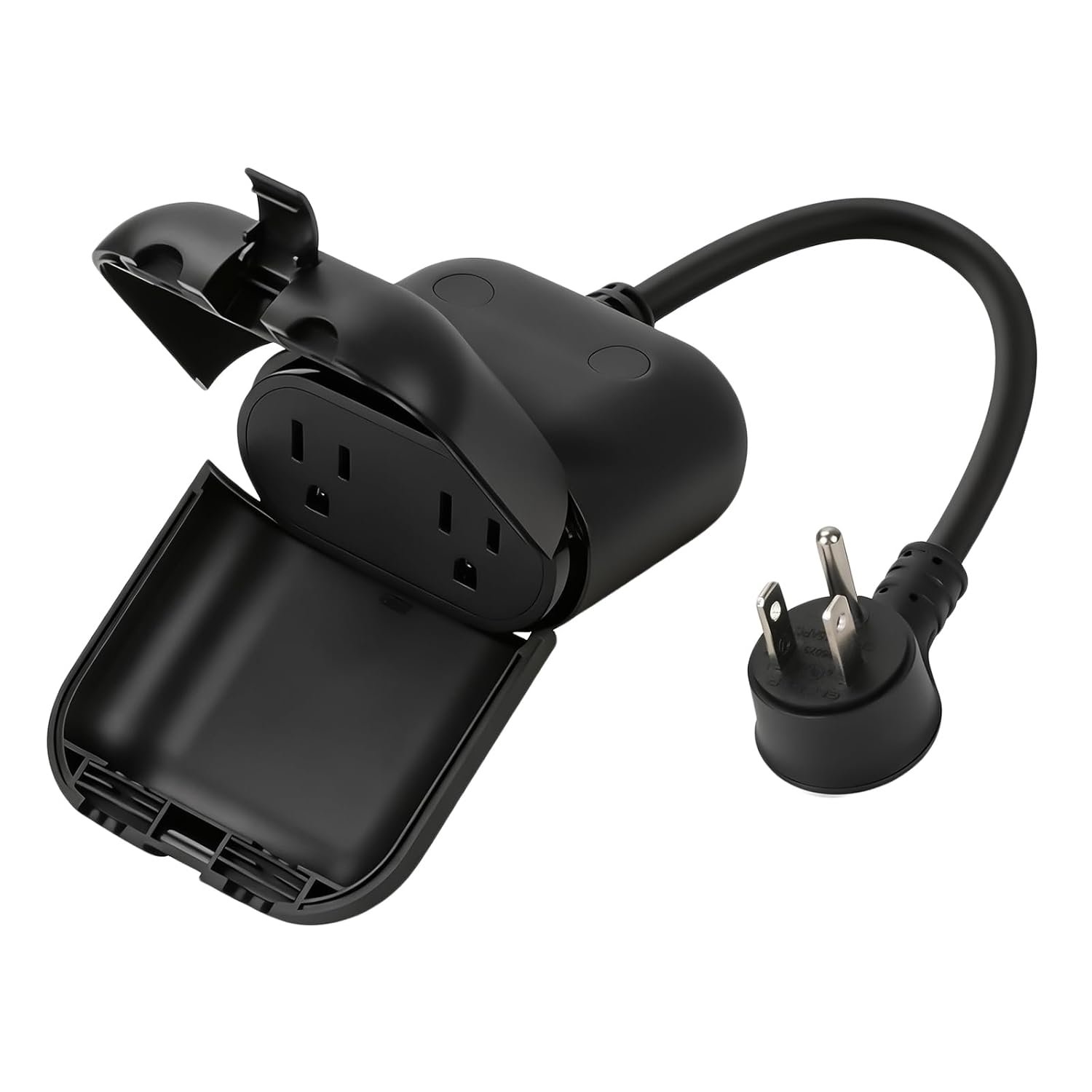 EP Outdoor Smart Plug, Waterproof IP66 WiFi Plug with 2 Individually Sockets, Compatible with Alexa & Google Assistant, Smart Outdoor Outlet for String Lights, UL Certified, Black