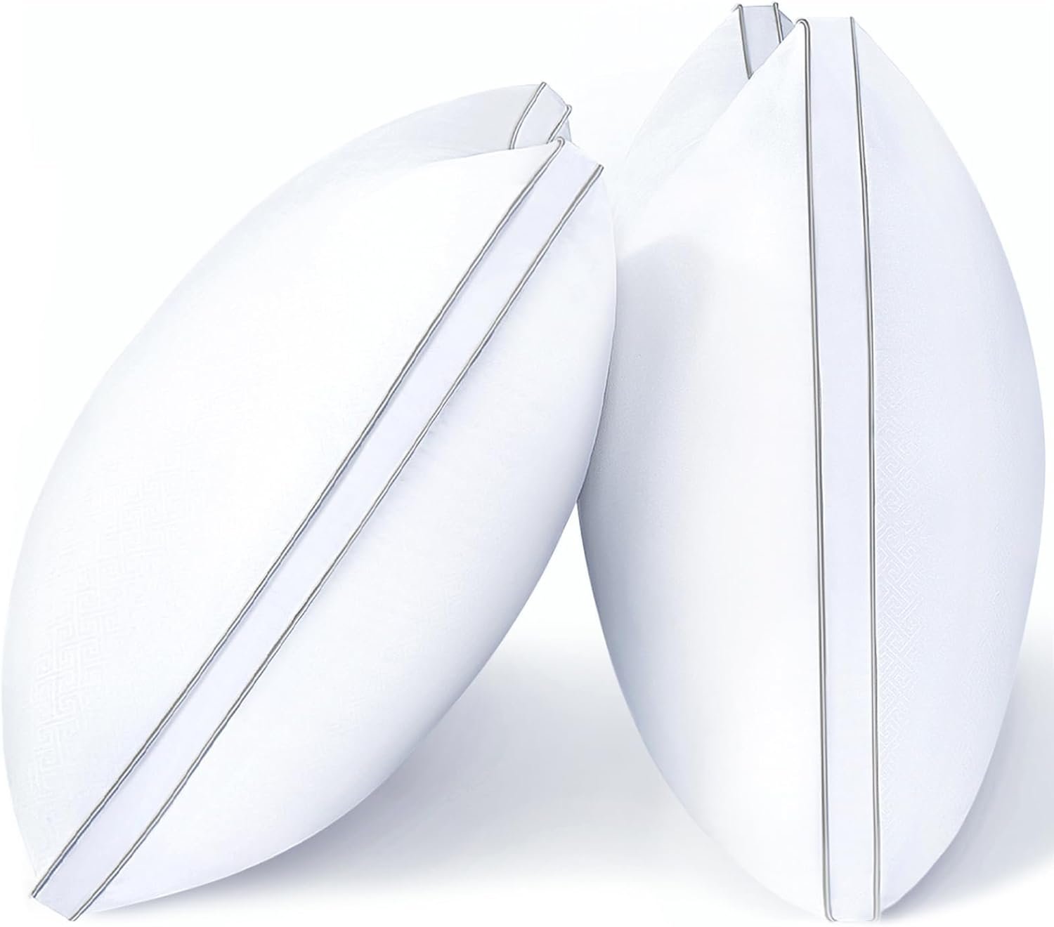 viewstar Pillows Queen Size Set of 2, Firm Support Bedding, White | Down Alternative, Gusseted, Hotel Quality, Fluffy Plump Filling, Oeko-Tex Certified, Machine Washable, for Side Sleepers