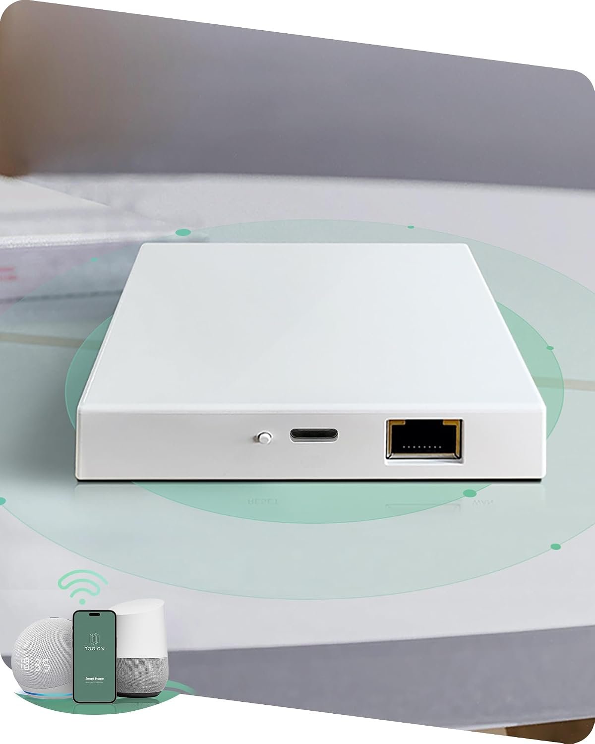 Yoolax Bluetooth Smart Hub, Compatible with Alexa, Google Home Assistant | Voice Control, App Control, Connect with All Alexa, Google Home Assistant Devices, Support up to 16 Devices, Easy to Set up