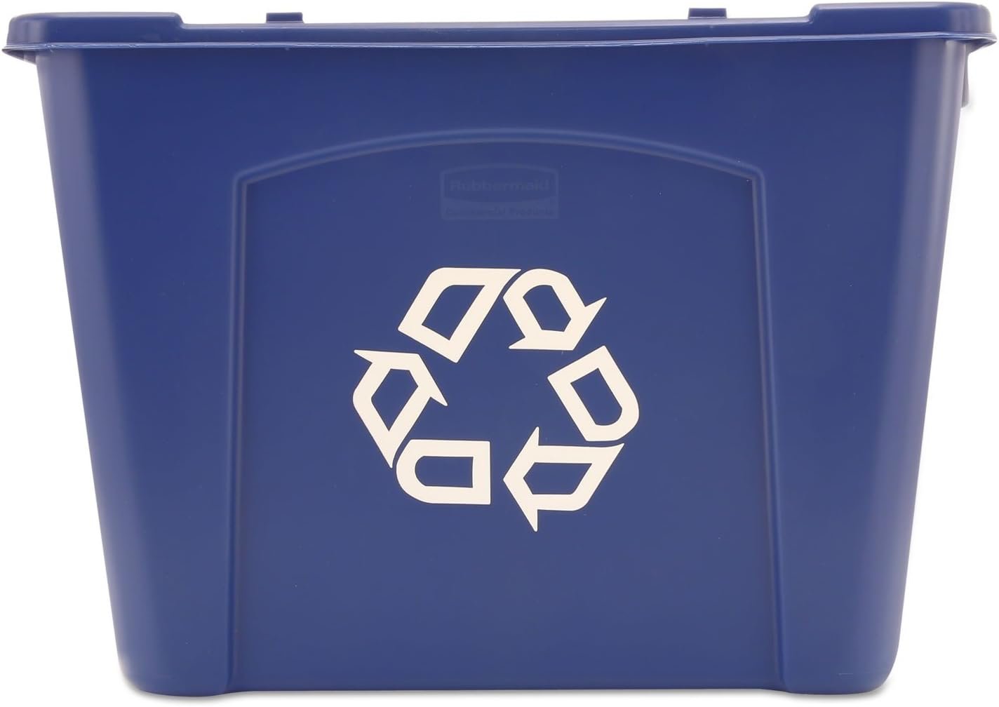 Rubbermaid Commercial Products, Recycling Bin/Box, Stackable, 14 GAL, Blue, for Indoors/Outdoors/Garages/Homes/Commercial Facilities