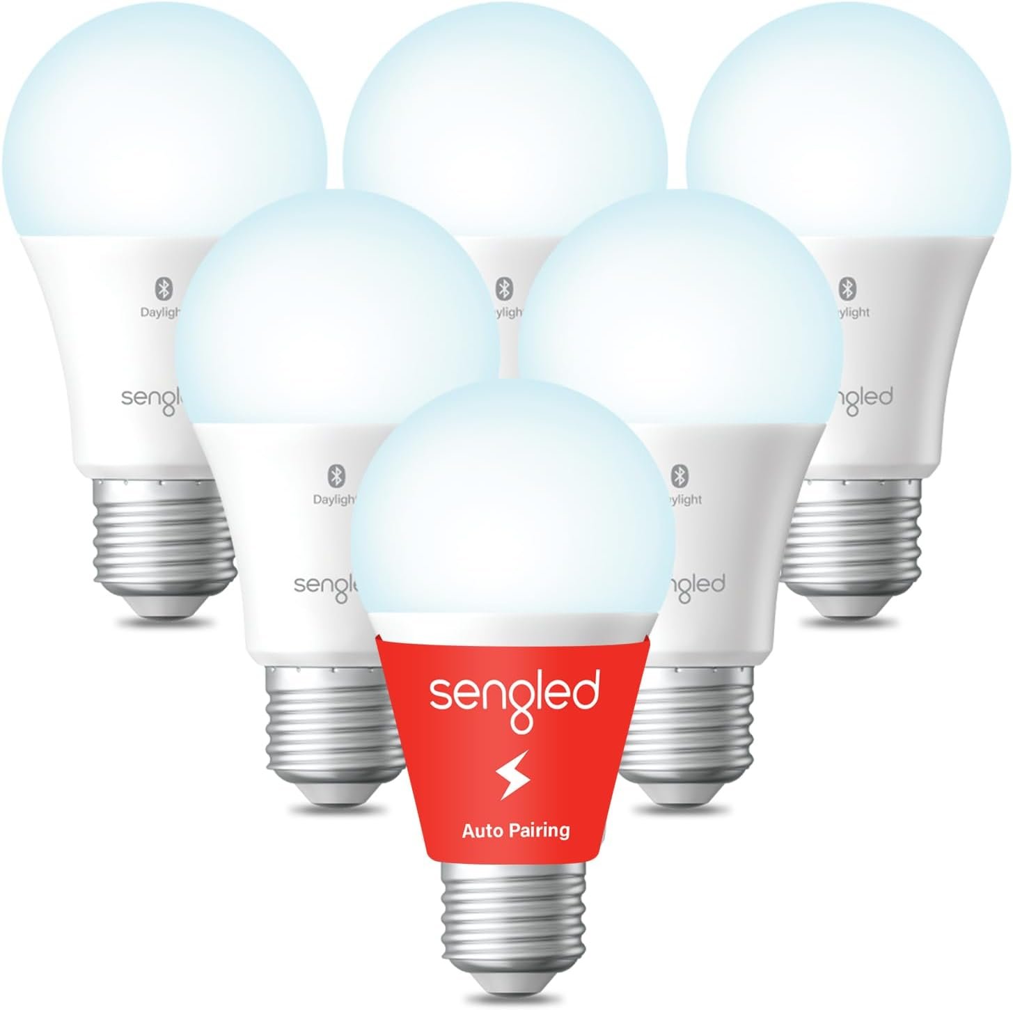 Sengled Alexa Light Bulb, Smart Light Bulbs That Compatible with Alexa Only, Bluetooth Mesh Standard A19 E26 Dimmable LED Bulb Daylight 5000K, 60W Equivalent 800LM, High CRI, High Brightness, 6 Pack