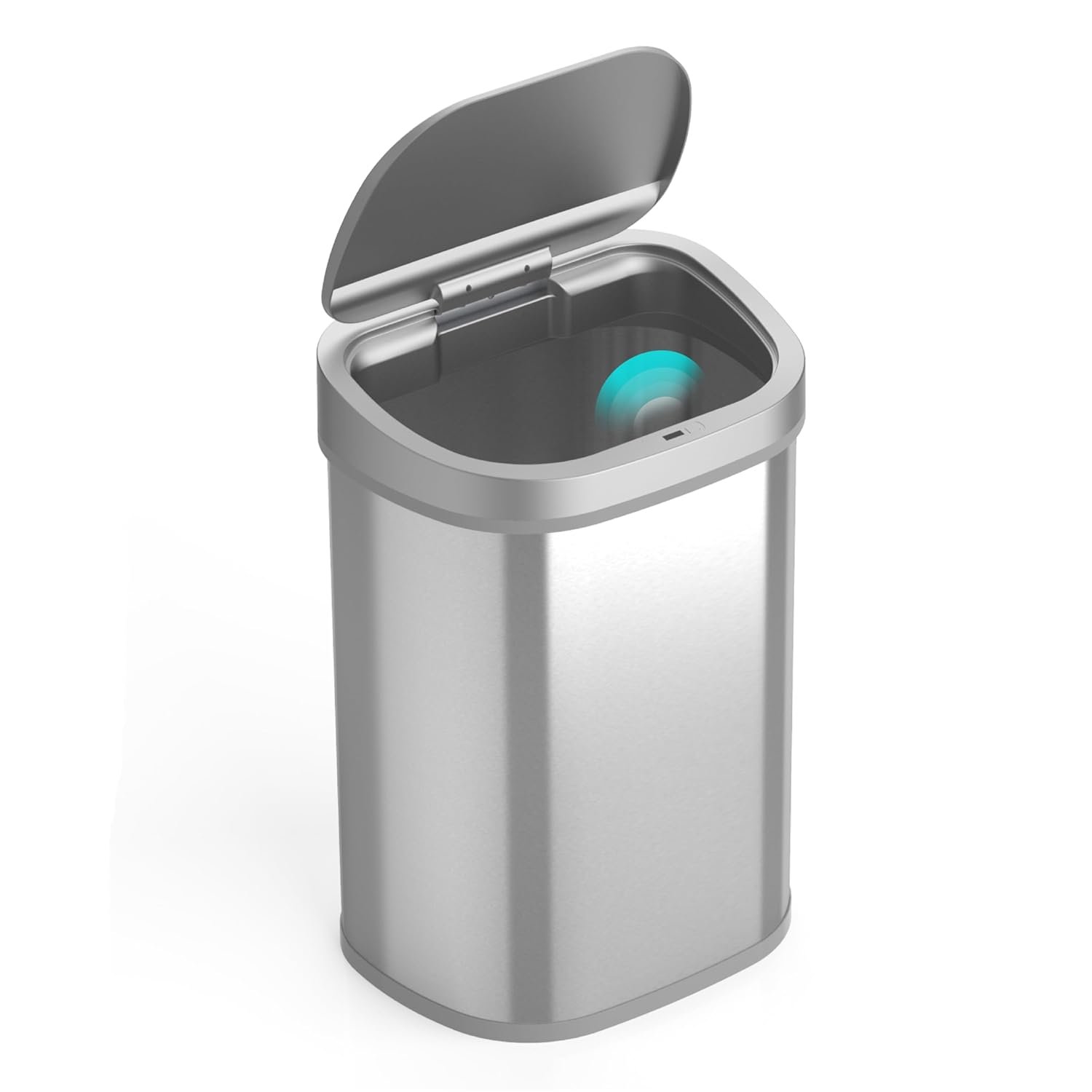 Ninestars 21 Gallons XL Automatic Touchless Kitchen Trash Can with Lid, Motion Sensor Trash Can for Kitchen, Living Room, Office, 80 Liter Stainless Steel Garbage Bin (X-Large Rectangular)