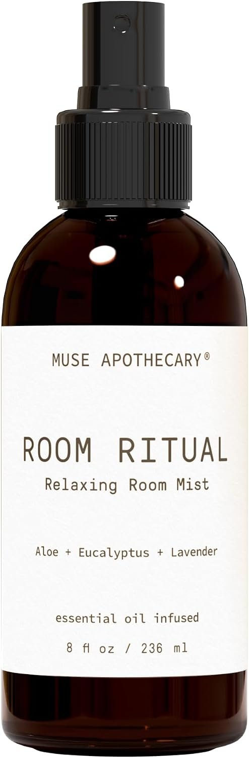 Muse Apothecary Room Ritual – Aromatic and Relaxing Room Mist, 8 oz, Infused with Natural Essential Oils – Aloe + Eucalyptus + Lavender
