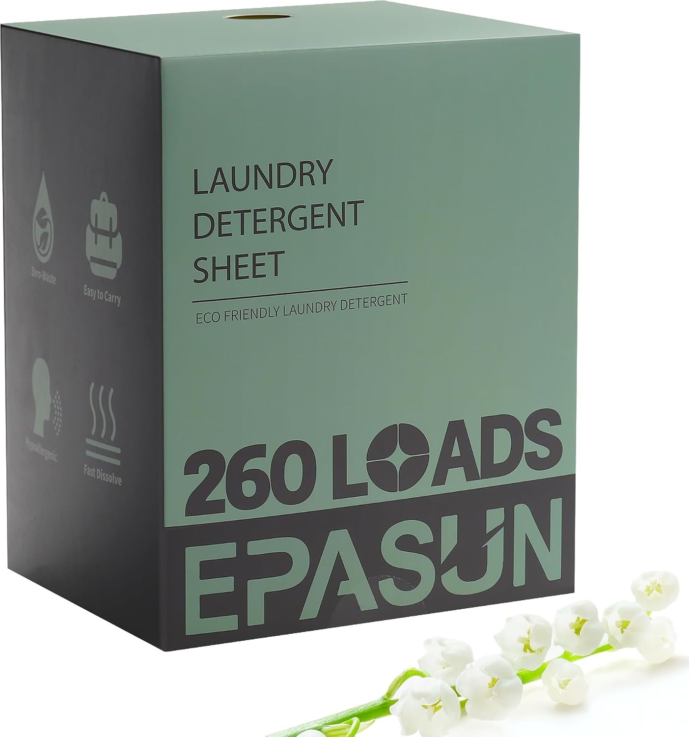 Laundry Detergent Sheets 260 Loads, Fresh Scent, Eco-Friendly Liquidless Soap Strips, Plant-Based, Hypoallergenic Washing Supplies