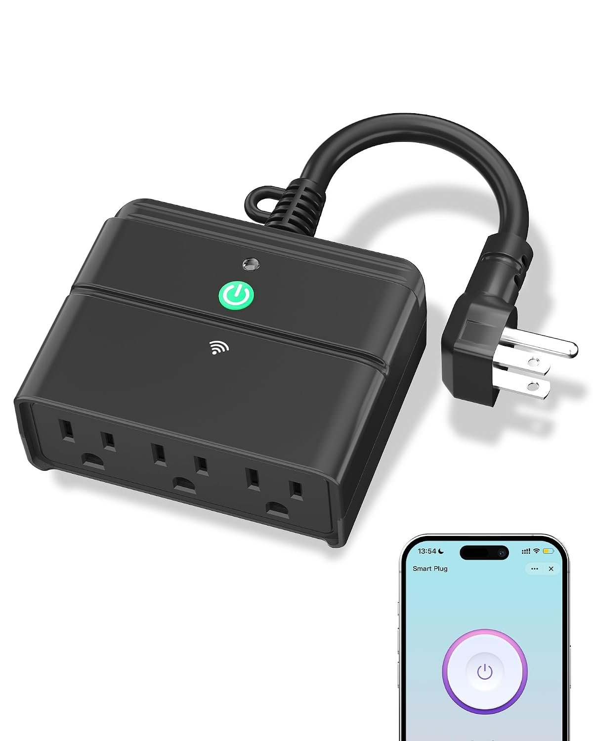 BN-LINK Smart WiFi Heavy Duty Outdoor Outlet, Timer and Countdown Function, No Hub Required for Outdoor Lights, Compatible with Alexa and Google Assistant (Outdoor) 2.4 GHz Network only