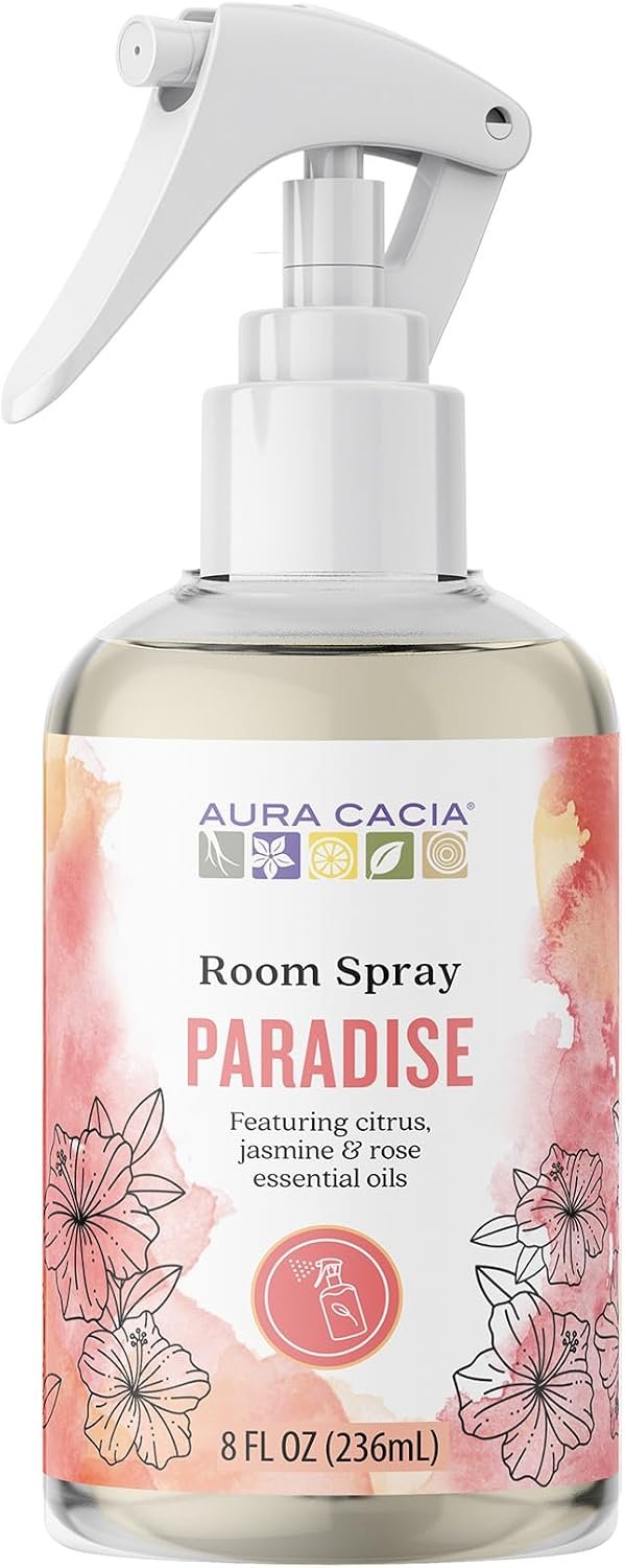Aura Cacia Paradise Room Spray 8 Fl. oz. – Light Aroma, No Synthetic Fragrances