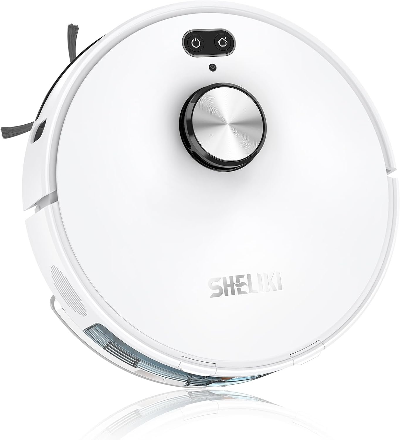 SHELIKI Robot Vacuum and Mop Combo, Self-Emptying Hands-Free Base Robotic Vacuums Cleaner Smart Mapping Strong Suction & LiDAR Navigation, 220 Mins Long Runtime for Pet Hair, Hard Floor, Carpet