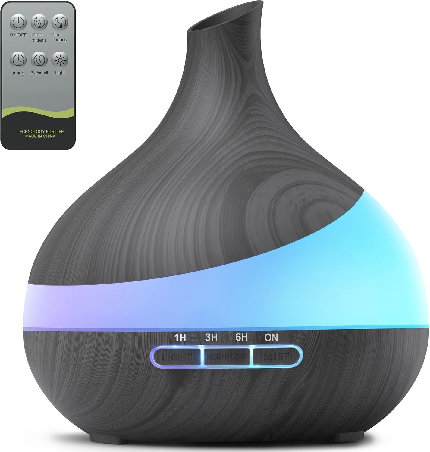 Essential Oil Diffuser for Women, 𝟓𝟎𝟎𝐦𝐥 Aromatherapy Diffuser:𝟏𝟒-𝐂𝐨𝐥𝐨𝐫 LED, Dual Mist 30/60ml/h, Remote Control, Auto Shut-Off, Hotel Spa Bedroom
