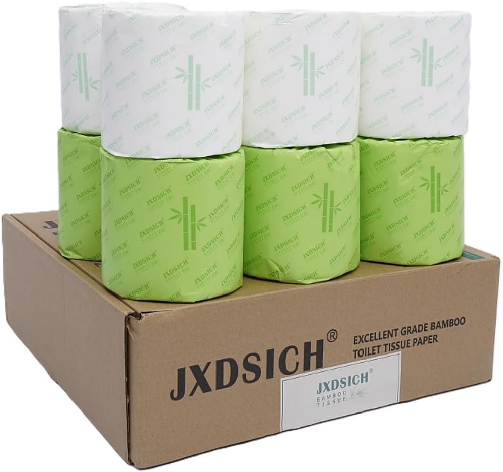 Bamboo Toilet tissue Paper, 3 Ply, Sustainable Toilet Tissue, 9 Rolls and 350 Sheets Per Roll – Septic Safe – Organic, Plastic Free, BPA and Chlorine Free