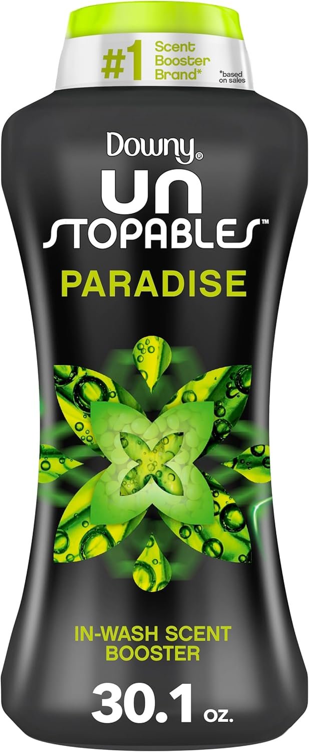 Downy Unstopables In Wash Scent Booster Beads, Paradise Scent, 30.1 oz, Laundry Beads for Odor Protection, Downy Scent Booster Beads, Laundry Scent Boosters