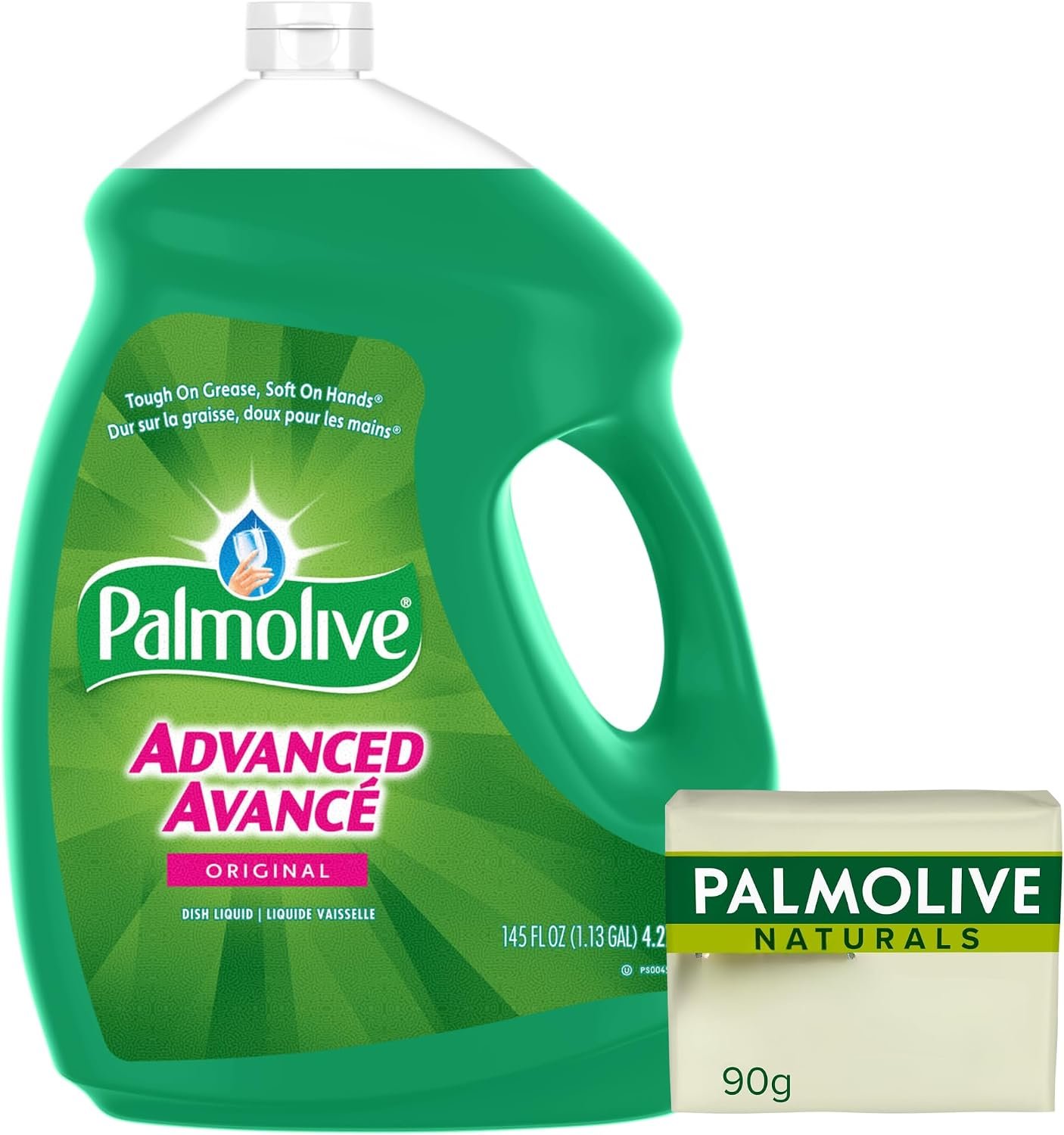 Palmolive Advanced Dish Liquid, Dishwashing Liquid, Dish Soap Refill, Original Scent, Green 145oz Soap Bar
