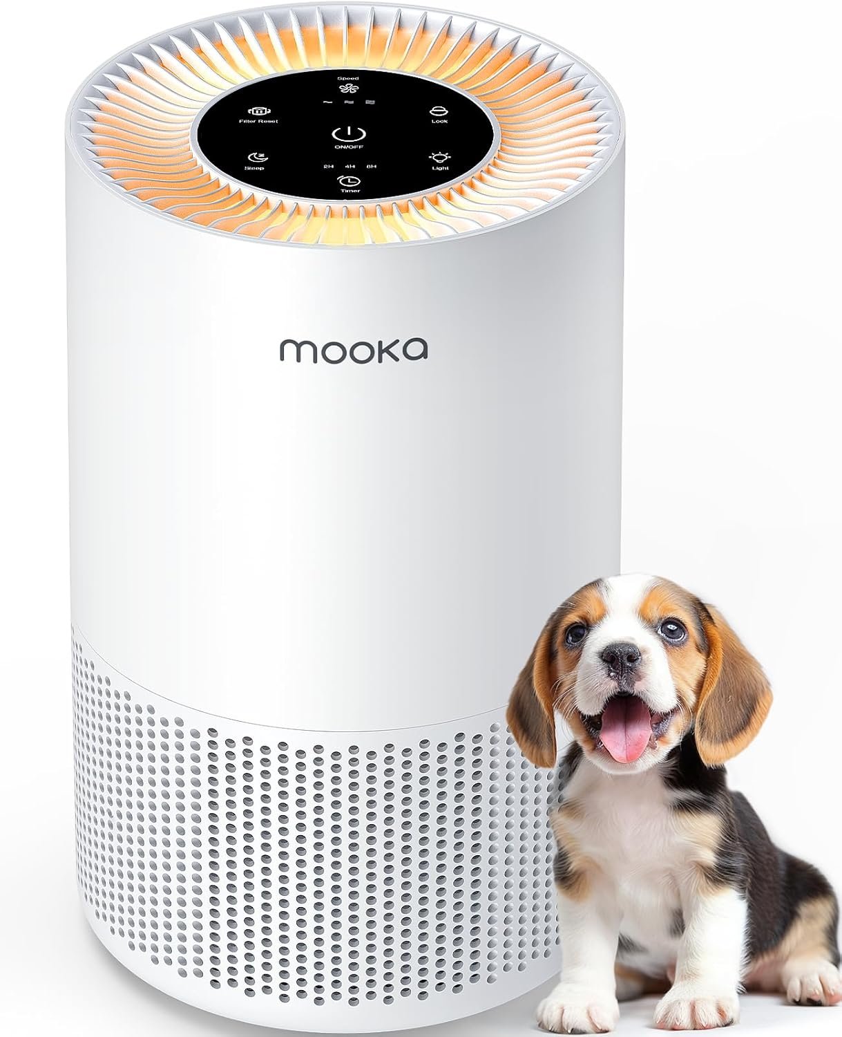 Air Purifiers for Home Large Rooms up to 1200ft², MOOKA H13 True HEPA Air Purifier for Bedroom Pets with Aromatherapy, Child Lock, 13dB Ultra-Quiet Air Cleaner for Smoke, Odor, Dander, Pollen