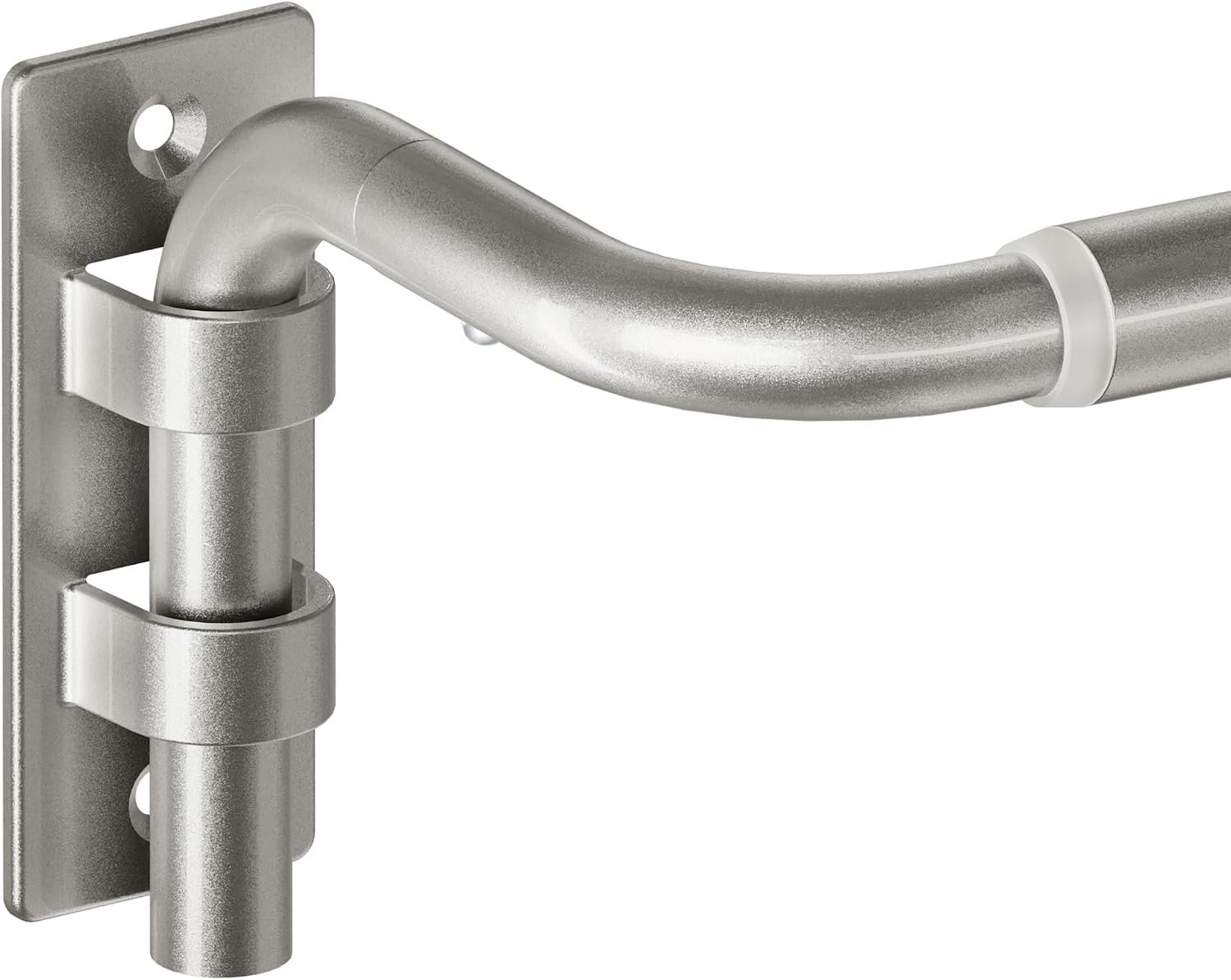ENJOYBASICS Blackout Curtain rod for windows 48 to 84, Wrap Around Curtain Rods for Bedroom, Living Room, Adjustable from 30 to 86 Inches, Nickel