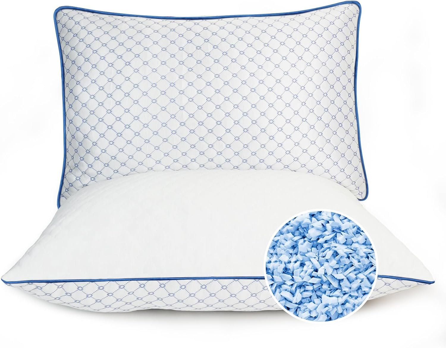 Adjustable Bed Pillows Queen Size Set of 2 for Sleeping, Soft and Supportive Bed Pillows with Memory Foam Filling for Side, Back and Stomach Sleepers, Neck Supportive-Queen Size, 2 Pack