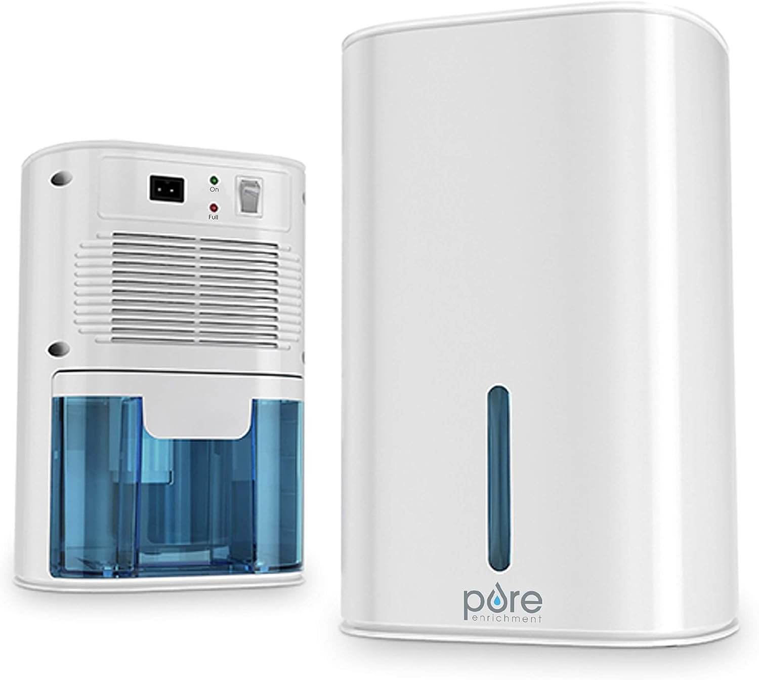 Pure Enrichment PureDry Mini Dehumidifier – 27oz Compact Water Tank Eliminates 300ml/day of Excess Moisture from Closets, Bathrooms, Boats, Kitchens, and Other Small Rooms and Living Spaces