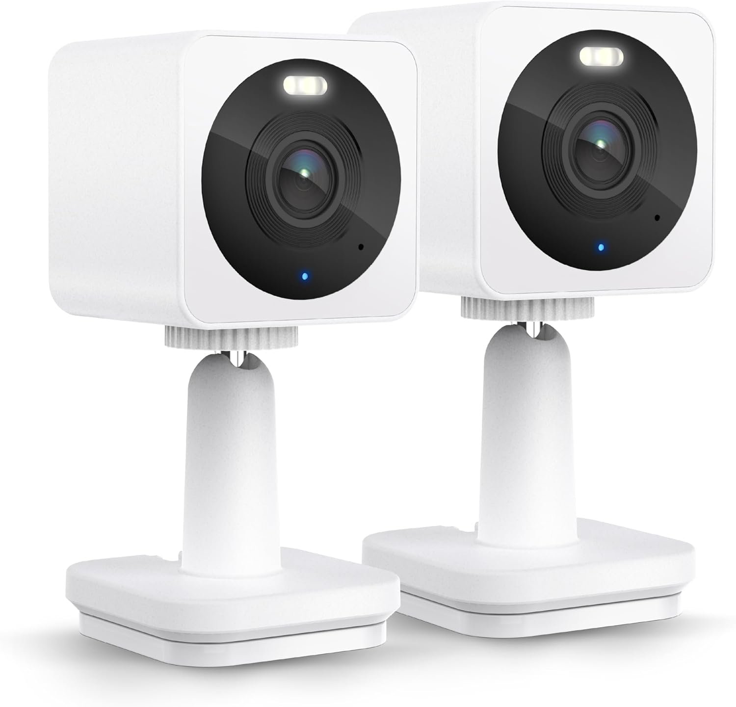 WYZE Cam OG Indoor/Outdoor 1080p Wi-Fi Smart Home Security Camera with Color Night Vision, Wired, Motion Detection, 2-Way Audio, Compatible with Alexa & Google, White (2-Pack), Free Expert Setup