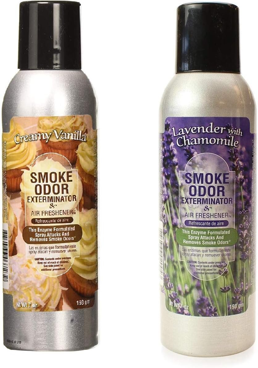 Tobacco Outlet Products – Creamy Vanilla and Lavender With Chamomile Smoke Odor Exterminator 7oz Sprays 2 Pack (1 Each)
